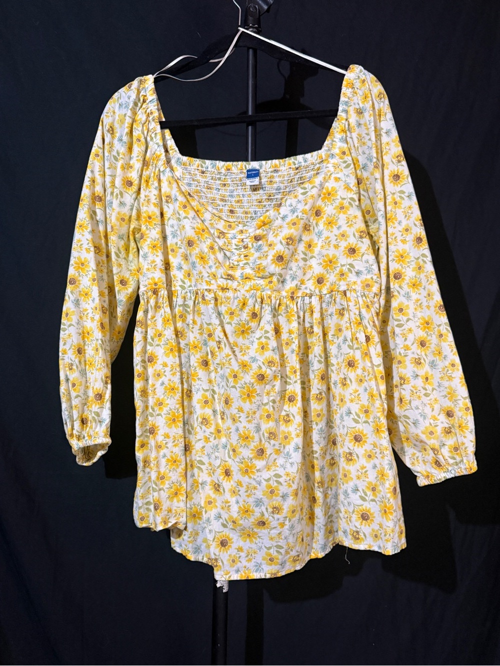 Old Navy Yellow Floral Maternity Top